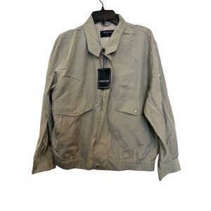 vintage Vintage Club Mens Medium Light Gray Polyester Jacket